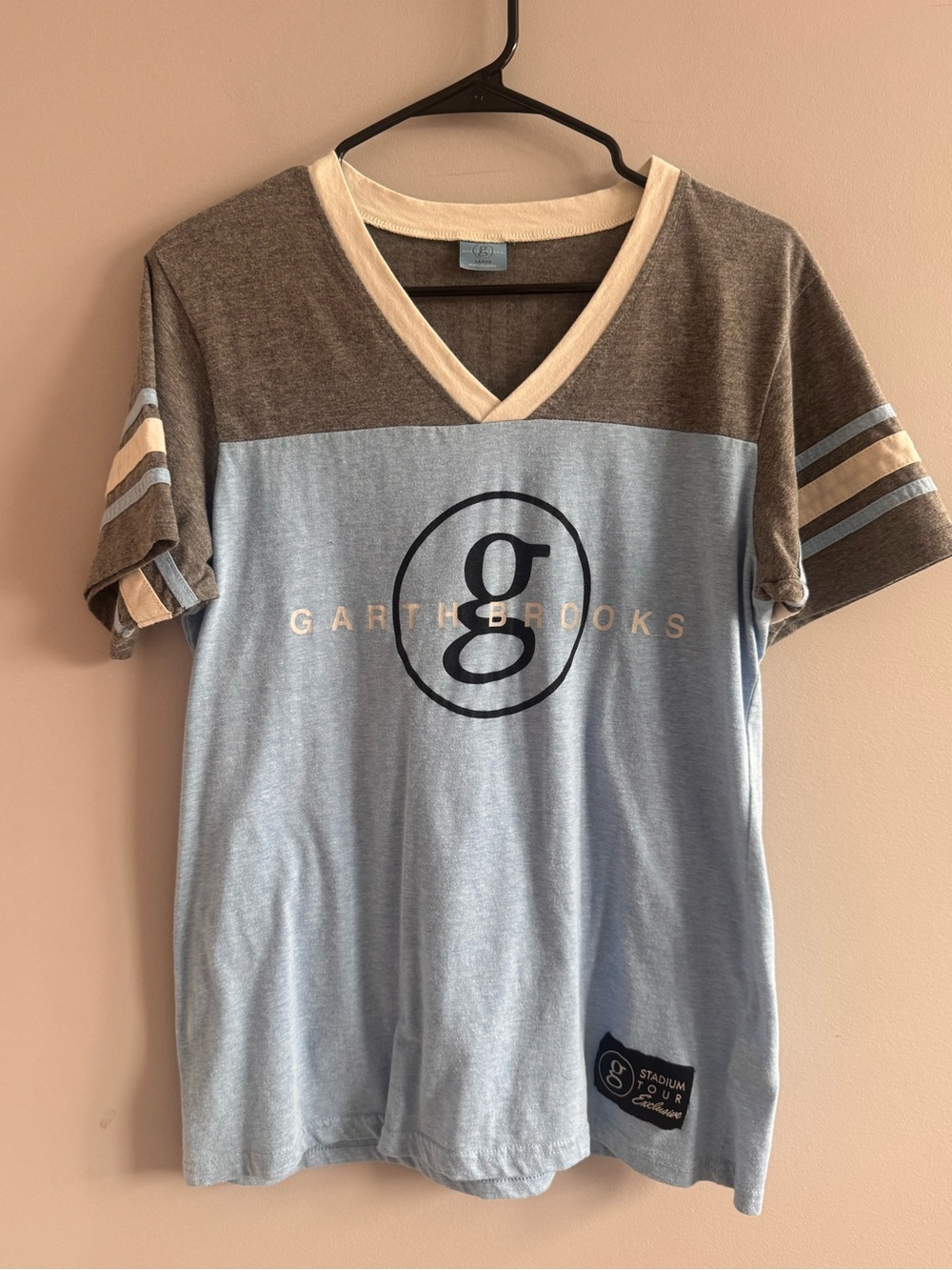 Garth Brooks Stadium Tour Exclusive Colorblock Jersey Tee Large